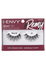 KISS I ENVY REMY 3D INVISIBLE BAND 100% HUMAN HAIR EYELASHES REMY 3D 01