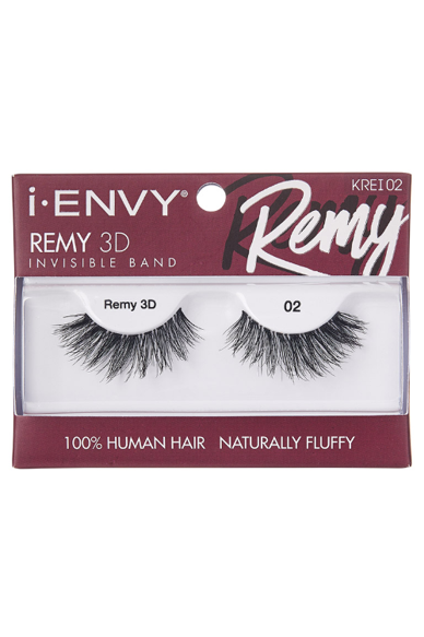 KISS I ENVY REMY 3D INVISIBLE BAND 100% HUMAN HAIR EYELASHES REMY 3D 02