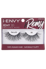 KISS I ENVY REMY 3D INVISIBLE BAND 100% HUMAN HAIR EYELASHES REMY 3D 03