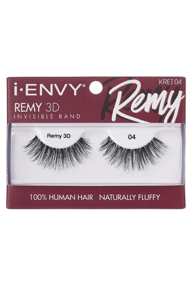 KISS I ENVY REMY 3D INVISIBLE BAND 100% HUMAN HAIR EYELASHES REMY 3D 04