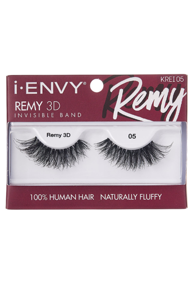 KISS I ENVY REMY 3D INVISIBLE BAND 100% HUMAN HAIR EYELASHES REMY 3D 05