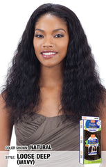 MODEL MODEL NUDE FRESH WET & WAVY BRAZILIAN NATURAL HUMAN HAIR LACE FRONT WIG LOOSE DEEP