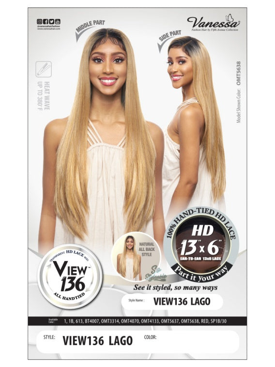 VANESSA SYNTHETIC 13X6 HD LACE FRONTAL WIG VIEW136 LAGO