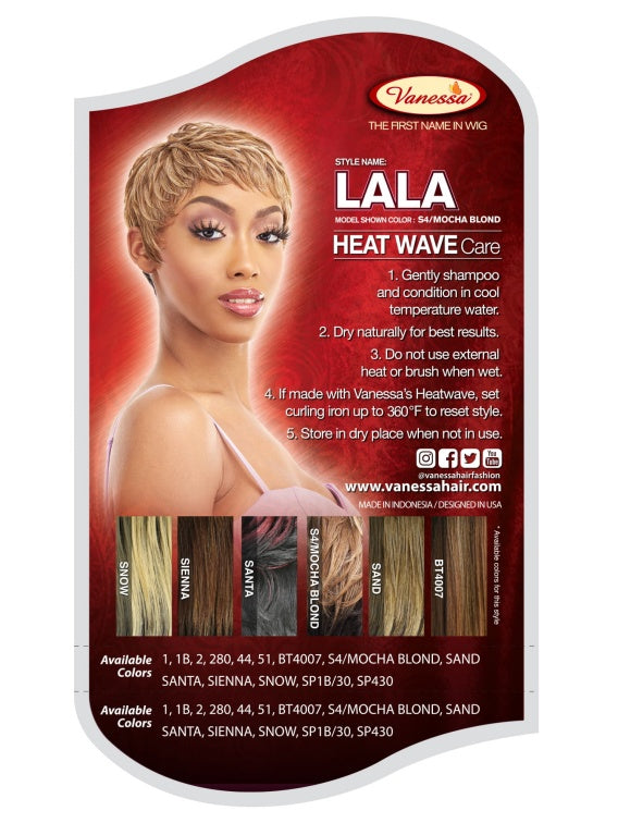 VANESSA PREMIUM HIGH HEAT FIBER FASHION WIG LALA