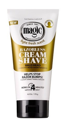 SOFTSHEEN CARSON MAGIC RAZORLESS CREAM SHAVE BALD HEAD 6OZ