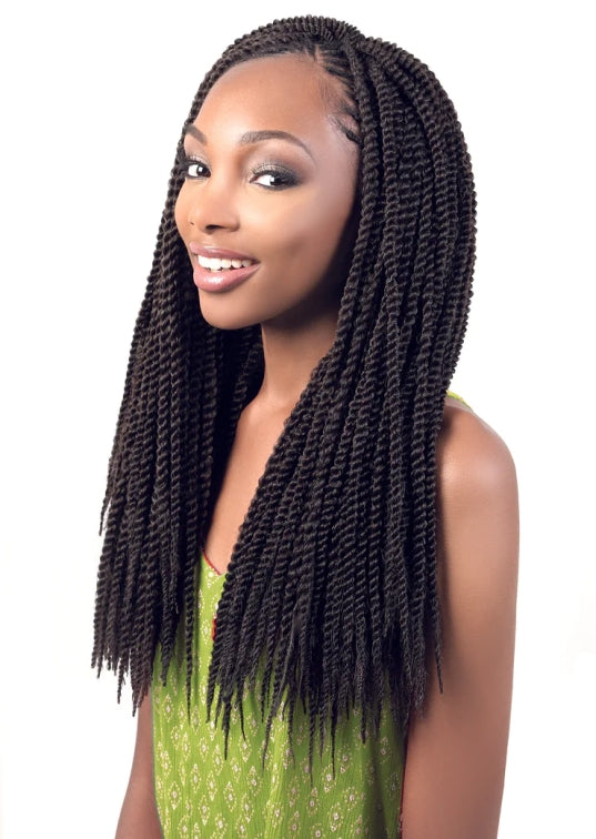 BESHE SYNTHETIC CROCHET BRAID MEGA SENEGAL TWIST BRAID 3PACKS 18" 18" 18"