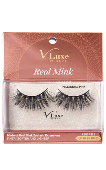 KISS V-LUXE REAL MINK MILLENIAL PINK