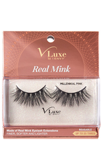 KISS V-LUXE REAL MINK MILLENIAL PINK