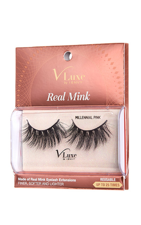 KISS V-LUXE REAL MINK MILLENIAL PINK