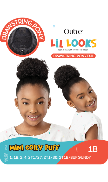 OUTRE LIL LOOKS DRAWSTRING PONYTAIL MINI COILY PUFF