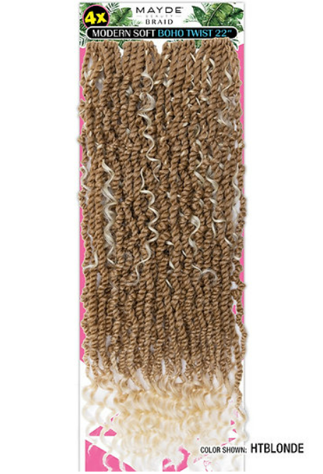 MAYDE BEAUTY CROCHET BRAID 4X MODERN SOFT BOHO TWIST 22"