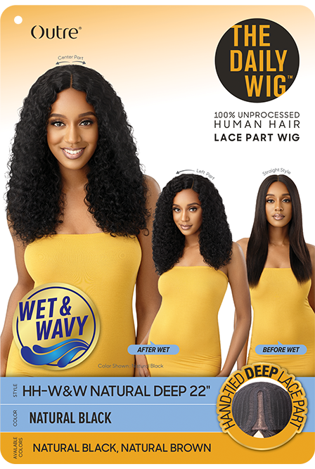 OUTRE THE DAILY WIG 100% HUMAN HAIR WET & WAVY NATURAL DEEP 22