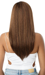 OUTRE SYNTHETIC PRE-PLUCKED HD TRANSPARENT LACE FRONT WIG NATURAL YAKI 22