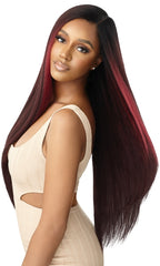 OUTRE SYNTHETIC PRE-PLUCKED HD TRANSPARENT LACE FRONT WIG NATURAL YAKI 30