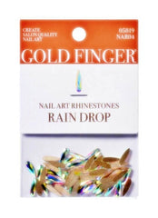 KISS GOLD FINGER NAIL ART RHINESTONES RAIN DROP