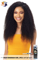 NAKED NATURE 100% BRAZILIAN VIRGIN REMY WEAVE WET & WAVY BOHEMIAN CURL 3PCS 18/20/22