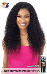 NAKED NATURE 100% BRAZILIAN VIRGIN REMY WEAVE WET & WAVY DEEP WAVE 3PCS 18/20/22