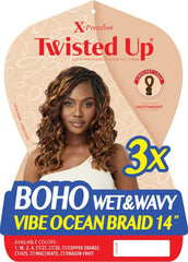 OUTRE X-PRESSION TWISTED UP CROCHET BRAID 3X BOHO WET&WAVY VIBE OCEAN BRAID 14"