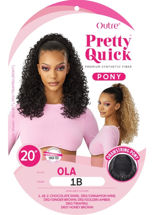 OUTRE PRETTY QUICK DRAWSTRING PONYTAIL OLA