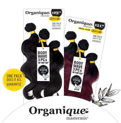 SHAKE N GO HUMAN HAIR BLEND WEAVE ORGANIQUE MASTERMIX BODY WAVE 3PCS