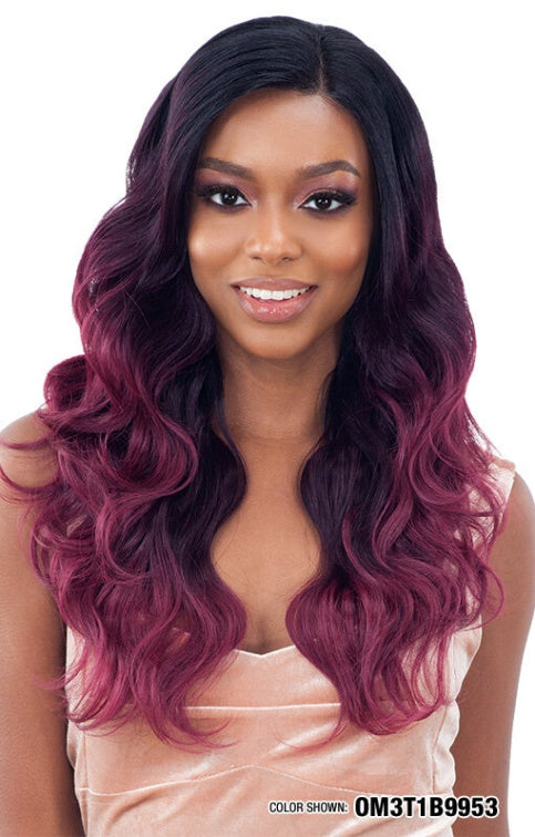 SHAKE N GO ORGANIQUE HUMAN HAIR BLEND MASTERMIX BODY WAVE LACE CLOSURE 16"