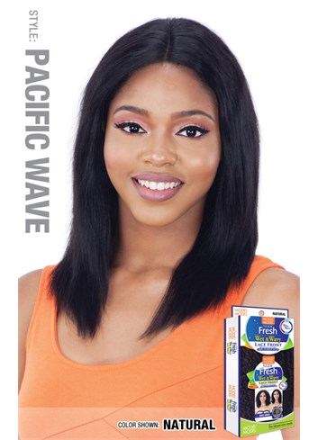 MODEL MODEL NUDE FRESH BRAZILIAN HUMAN HAIR LACE FRONT WIG WET & WAVY PACIFIC WAVE