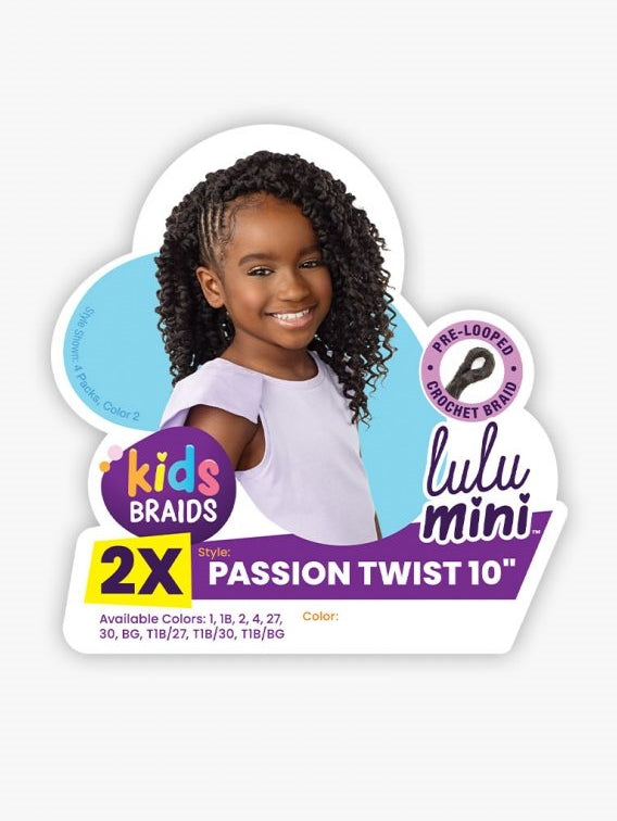 SENSATIONNEL LULU MINI KIDS 2X CROCHET BRAID PASSION TWIST 10