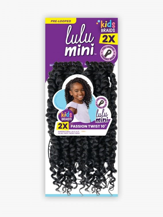 SENSATIONNEL LULU MINI KIDS 2X CROCHET BRAID PASSION TWIST 10