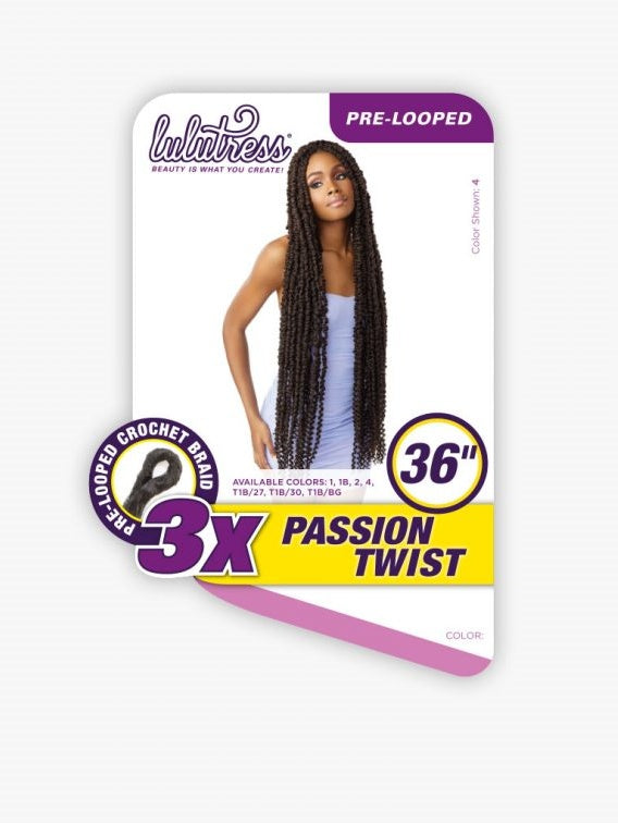 SENSATIONNEL LULUTRESS CROCHET BRAID 3X PASSION TWIST 36