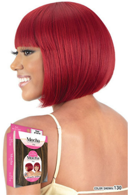 MAYDE BEAUTY 100% HUMAN HAIR BLEND WIG MOCHA PEACH