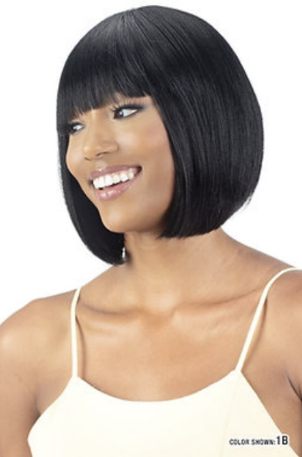 MAYDE BEAUTY 100% HUMAN HAIR BLEND WIG MOCHA PEACH