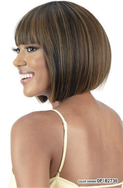 MAYDE BEAUTY 100% HUMAN HAIR BLEND WIG MOCHA PEACH