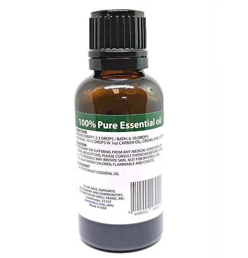 WELL'S ESSENTIAL OIL PEPPERMINT 1OZ