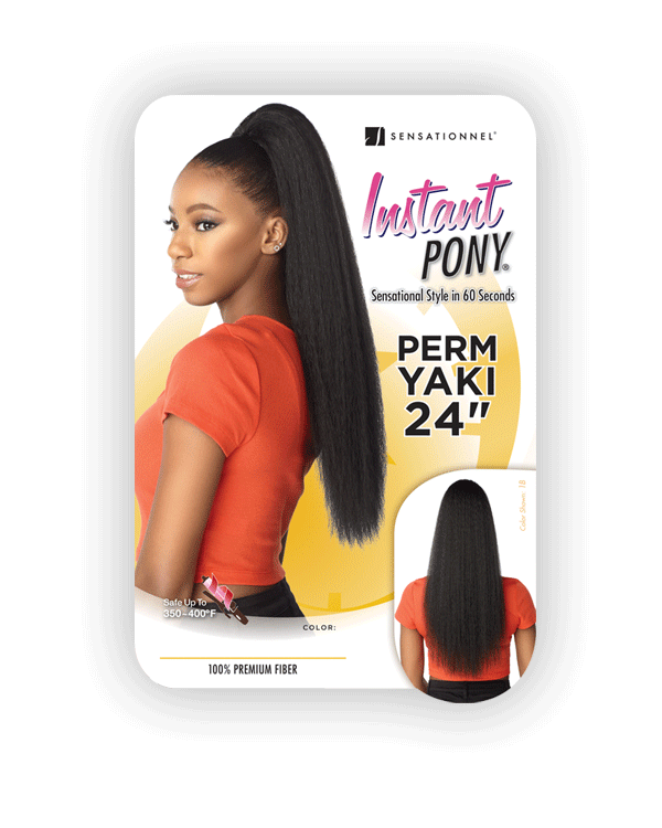 SENSATIONNEL SYNTHETIC INSTANT PONY DRAWSTRING PONYTAIL PERM YAKI 24"