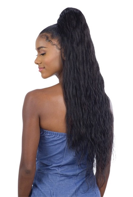 MAYDE BEAUTY SYNTHETIC WET & CURLY DRAWSTRING PONYTAIL PERUVIAN DOLL