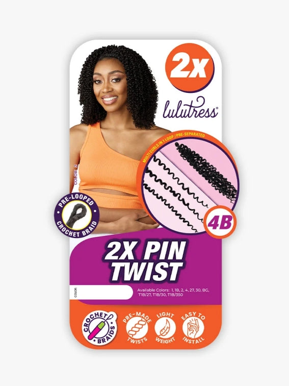 SENSATIONNEL LULUTRESS CROCHET BRAID 2X PIN TWIST 4B