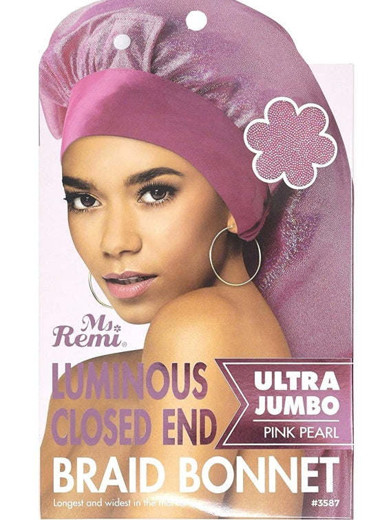 Ms. REMI LUMINOUS CLOSED END BRAID BONNET ULTRA JUMBO (ASSORTED COLORS)