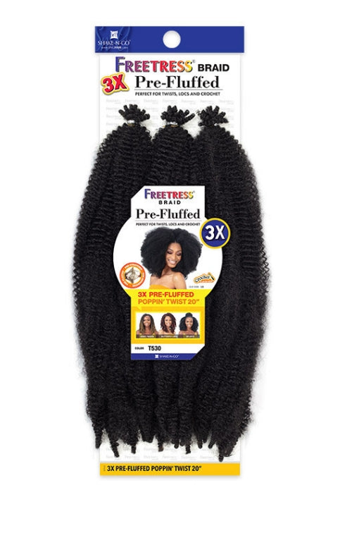 FREETRESS CROCHET BRAIDS 3X PRE-FLUFFED POPPIN TWIST 20"