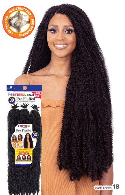 FREETRESS CROCHET BRAIDS 3X PRE-FLUFFED POPPIN TWIST 24"