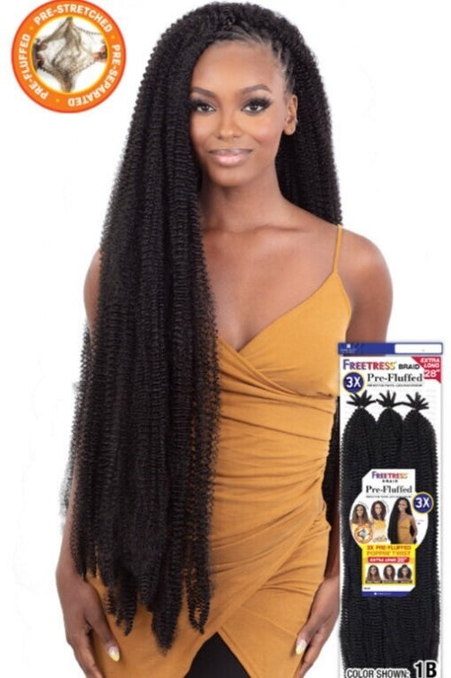 FREETRESS CROCHET BRAIDS 3X PRE-FLUFFED POPPIN TWIST 28"