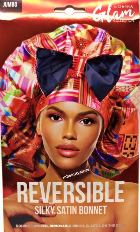 DONNA GLAM COLLECTION REVERSIBLE SILKY SATIN BONNET ANKARA