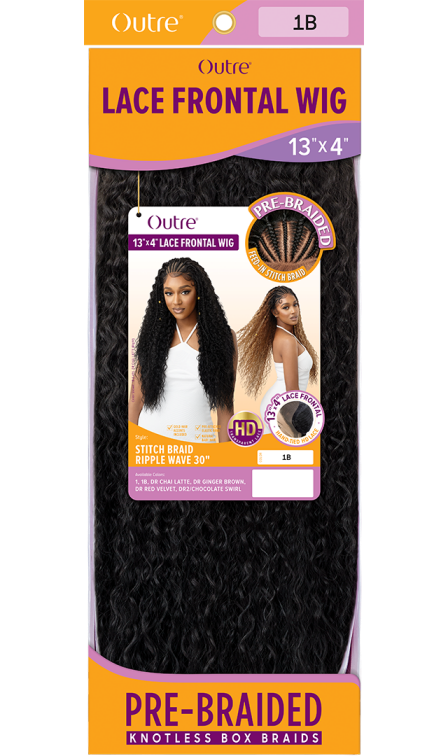 OUTRE PRE-BRAIDED 13X4 LACE FRONTAL WIG STITCH BRAID RIPPLE WAVE 30″