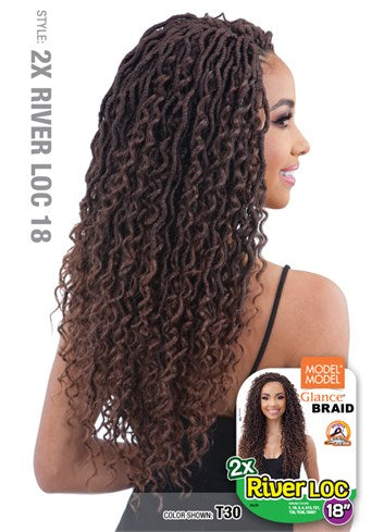 MODEL MODEL GLANCE BRAIDS 2X RIVER LOC 18"