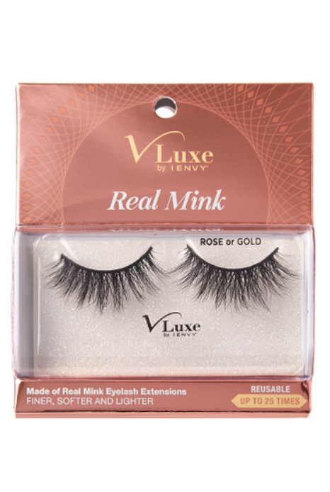 KISS V-LUXE REAL MINK ROSE OR GOLD