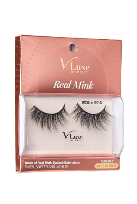 KISS V-LUXE REAL MINK ROSE OR GOLD