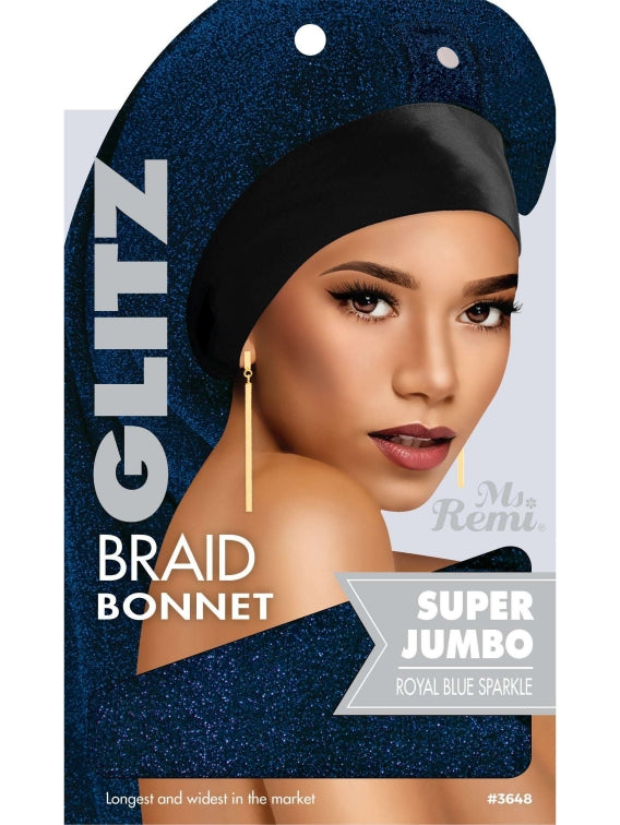 Ms. REMI GLITZ BRAID BONNET SUPER JUMBO (ASSORTED COLORS)