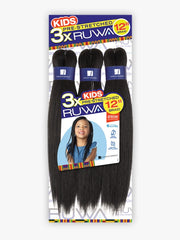 SENSATIONNEL SYNTHETIC 3X RUWA PRE STRETCHED KIDS BRAID 12"