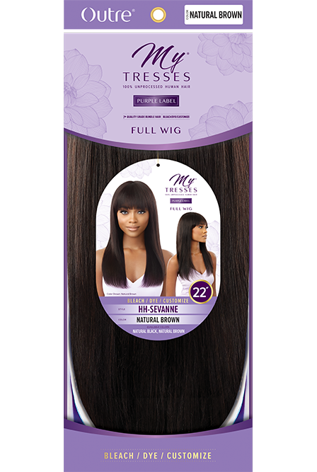 OUTRE MYTRESSES PURPLE LABEL UNPROCESSED HUMAN HAIR FULL WIG SEVANNE