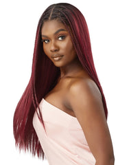 OUTRE AIRTIED HUMAN HAIR BLEND GLUELESS 13X6 HD LACE WIG SLEEK YAKI 28