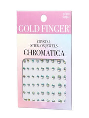 KISS GOLD FINGER NAIL ART CRYSTAL STICK-ON  JEWELS CHROMATICA